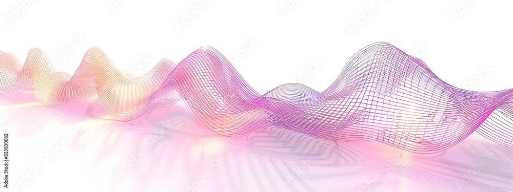 Poster captivating light wave patterns in optical lattice shimmering 3d rendered visualization of light