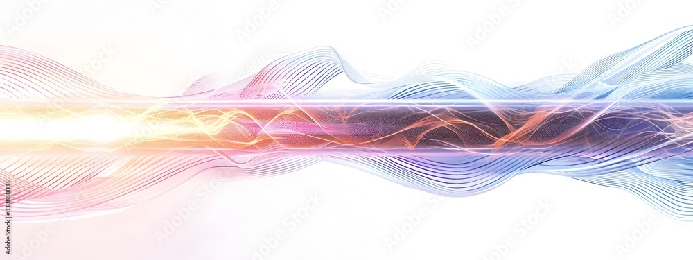 Poster luminous wave in vibrant waveguide design