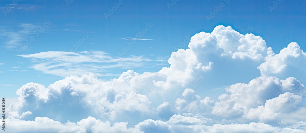 Poster clear air with sky and clouds, offering a serene copy space image.