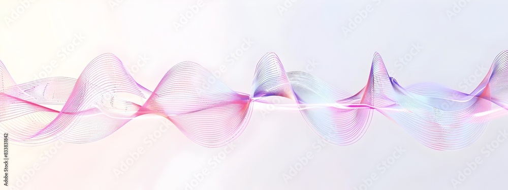 Poster d rendering of light wave undergoing frequency tripling