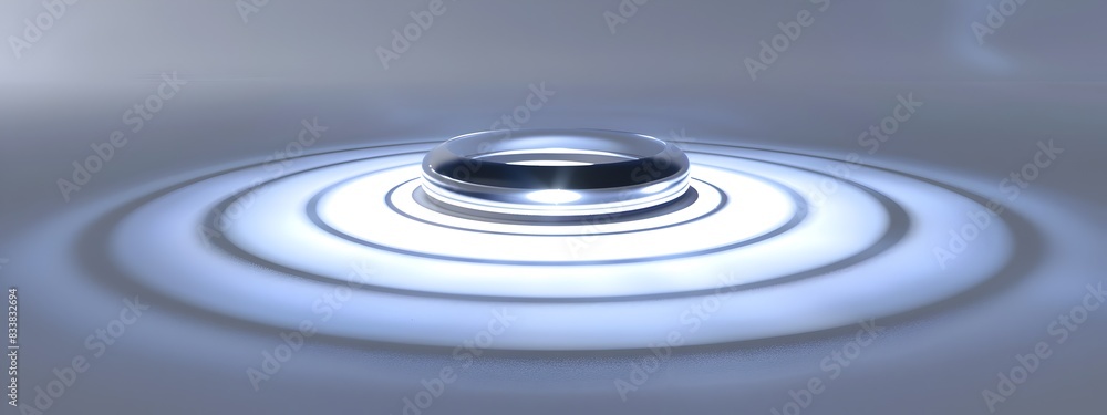 Poster d rendering of light wave in ring resonator