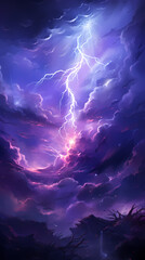 Purple Lightning Storm