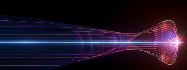 Coherent Laser Wave with Vibrant Abstract Lighting and Energy Effects