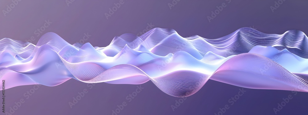 Poster captivating amplitude envelope mesmerizing undulating 3d waves with vibrant color gradients