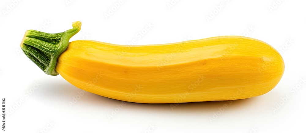 Poster high quality photo of yellow zucchini isolated on a white background with copy space image.