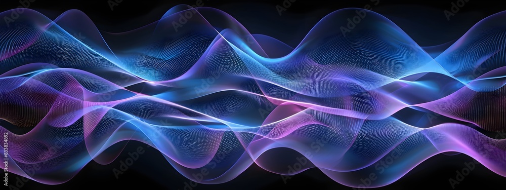Aufkleber radiant mechanical wave propagation undulating energy dynamics in abstract