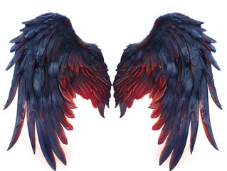 Fototapeta premium Generate a realistic image of a demon wings accessory, isolated on a white background