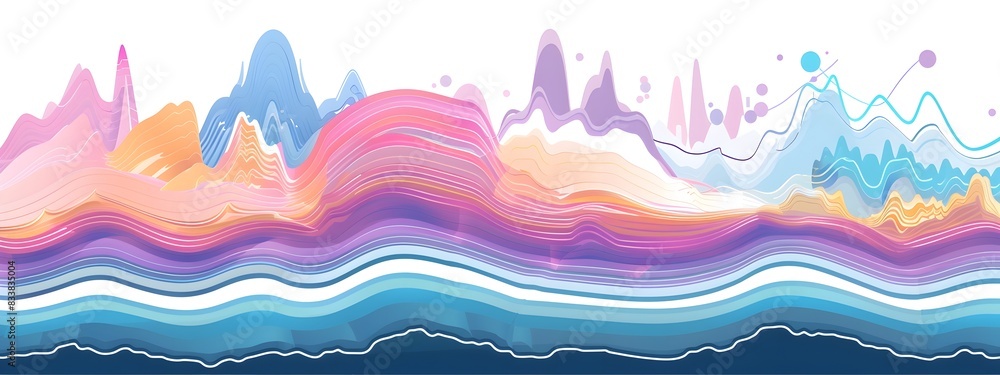 Poster vibrant seismic wave patterns captivating visualization of dynamic geophysical phenomena
