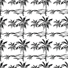 Palmtrees Seamless Vector Pattern Design
