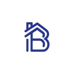 b letter logo, b vector, b initials, b home logo, b real estate logo, creative b logo