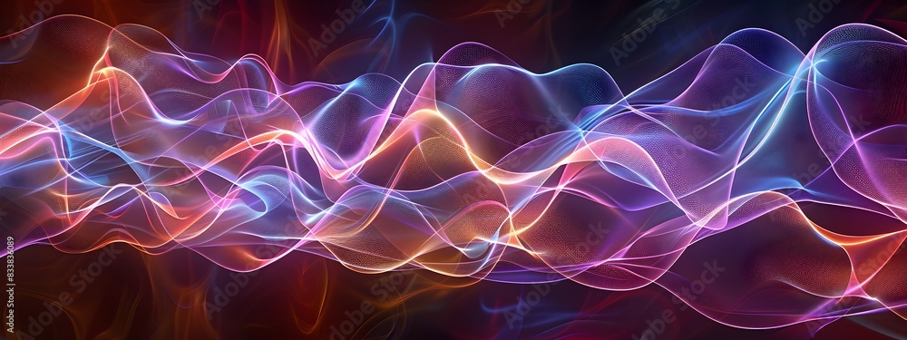 Aufkleber dynamic pulses of luminous energy in vibrant flowing patterns