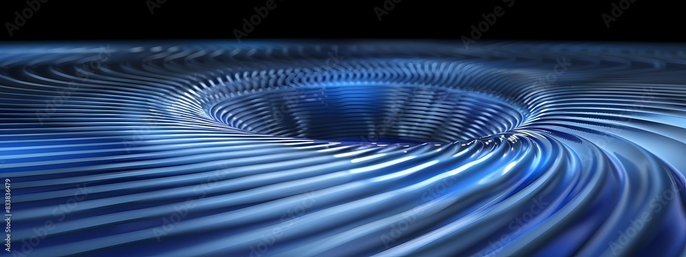Poster mesmerizing wave patterns from sonic boom in digital
