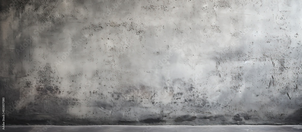 Aufkleber Old gray textured cement floor with a weathered look, offering a rustic charm and ideal as a backdrop for copy space images.