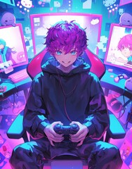 Anime Streamer Background