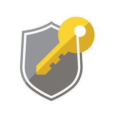 shield key icon design vector template