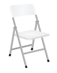 White outdoor chair. vector illustration