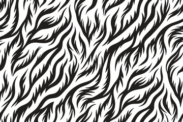 Modern Tiger Stripe Seamless Vector