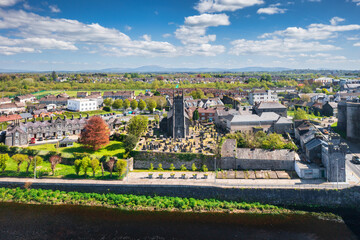 Limerick city scenery by the Shannon river, Ireland