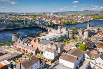 Limerick city scenery by the Shannon river, Ireland