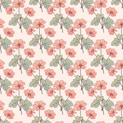 Simple Exotic Bouquets Seamless Vector Pattern Design