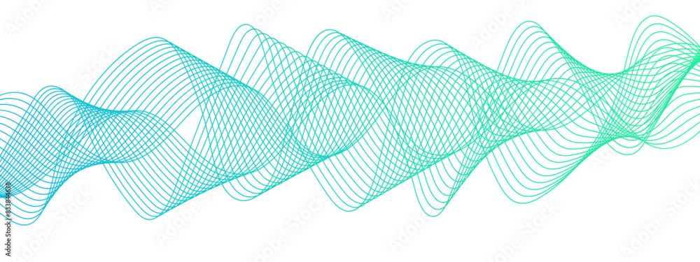 Poster abstract blue digital blend wave with modern flowing technology lines. futuristic sound wave lines b