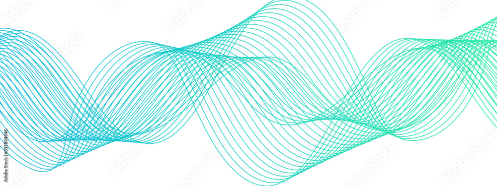 Poster abstract blue digital blend wave with modern flowing technology lines. futuristic sound wave lines b