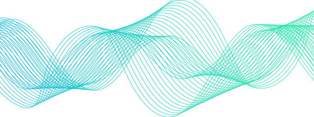 Abstract blue digital blend wave with modern flowing technology lines. Futuristic sound wave lines background. Geometric data science frequency gradient lines on white background.