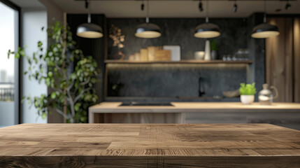 Modern kitchen mockup