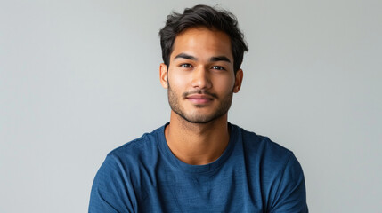 close up of young handsome indian man