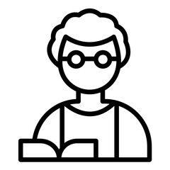 Vector Design Professor Icon Style