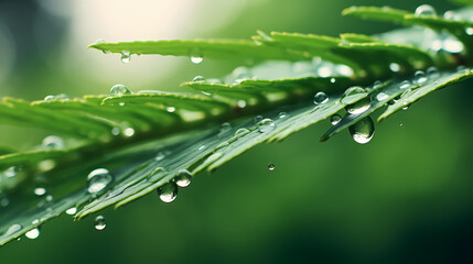 Green leaves close-up