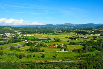 Fototapeta premium panorama of the monferrato hills seen from rocca grimalda piedmont italy
