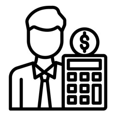 Vector Design Accountant Icon Style