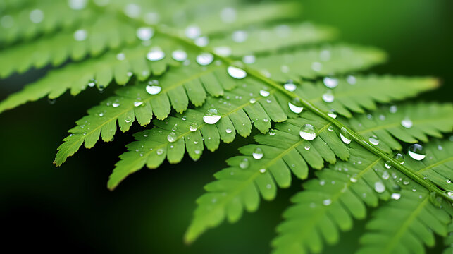 Green leaves close-up