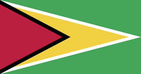 Obraz premium Illustration of the flag of Guyana country