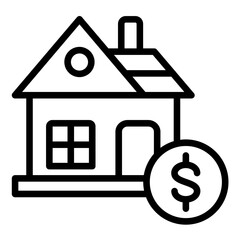 Vector Design House Loan Icon Style