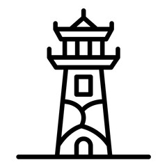 Vector Design Lighthouse Icon Style