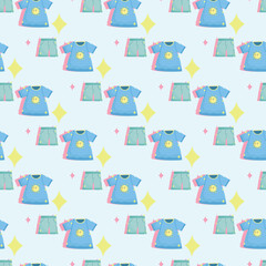Pyjama Party Seamless Vector Pattern Desig