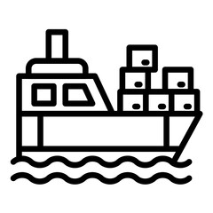 Vector Design Shipping Boat Icon Style