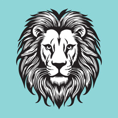 lion head mascot illustration vector design