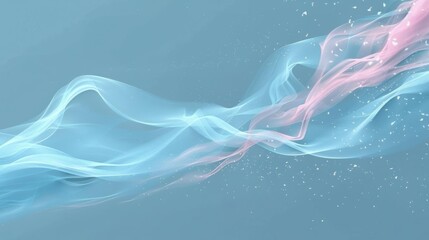 Illustrate a 3D model of abstract forms blurred by the speed of light trails