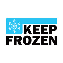 Fototapeta premium keep frozen label design. cold product sign and symbol.