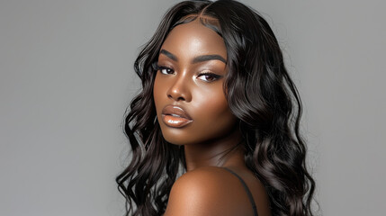 Weaves and lace wigs made with silky, natural black human hair.