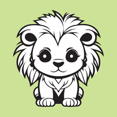 lion head mascot illustration vector design