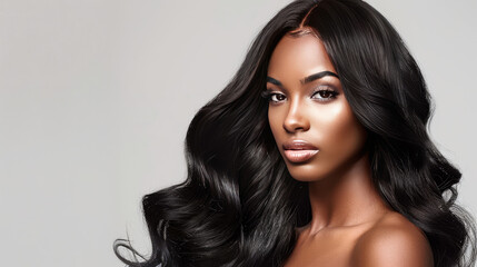 Weaves and lace wigs made with silky, natural black human hair.