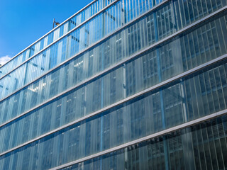 Frankfurt Germany - Exterior of modern residential buildings in the downtown city office block. Finance and business concept