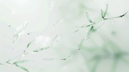 Clear soft mint green background with a 3D rendered abstract mirror showing fragmented reflections, creating a calm and cohesive aesthetic