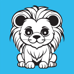 lion head mascot illustration vector design