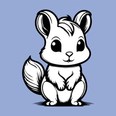 squirrel with a nut vector design
