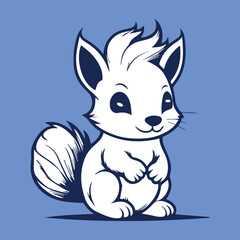 squirrel with a nut vector design